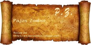 Pajzs Zombor névjegykártya